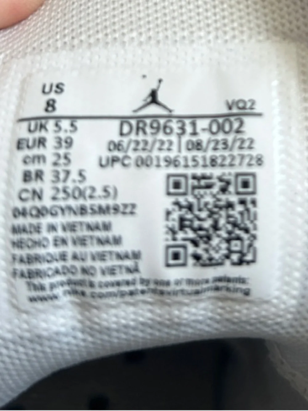 Jordan Mens White and Gray High-Top Basketball Sneakers